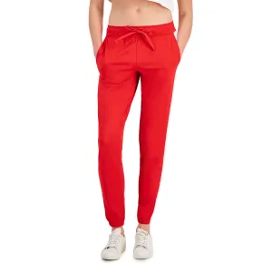 Women's Drawstring Colorblocked Jogger Pant,Red