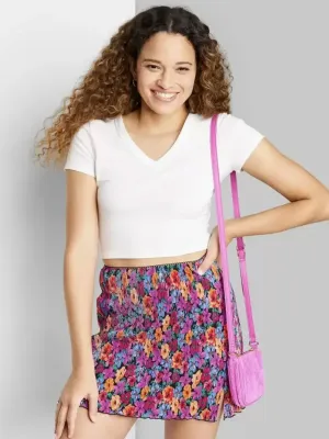 Women's Floral Printed Short Skirt,Multi