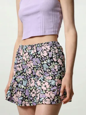 Women's Floral Printed Skirt,Multi