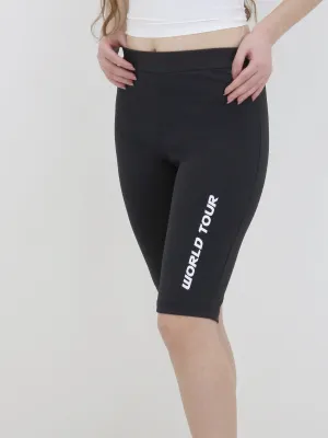 Women's Graphic Printed Bike Short,Black