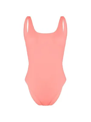 Women's Open Back One Piece Swimsuit,Coral