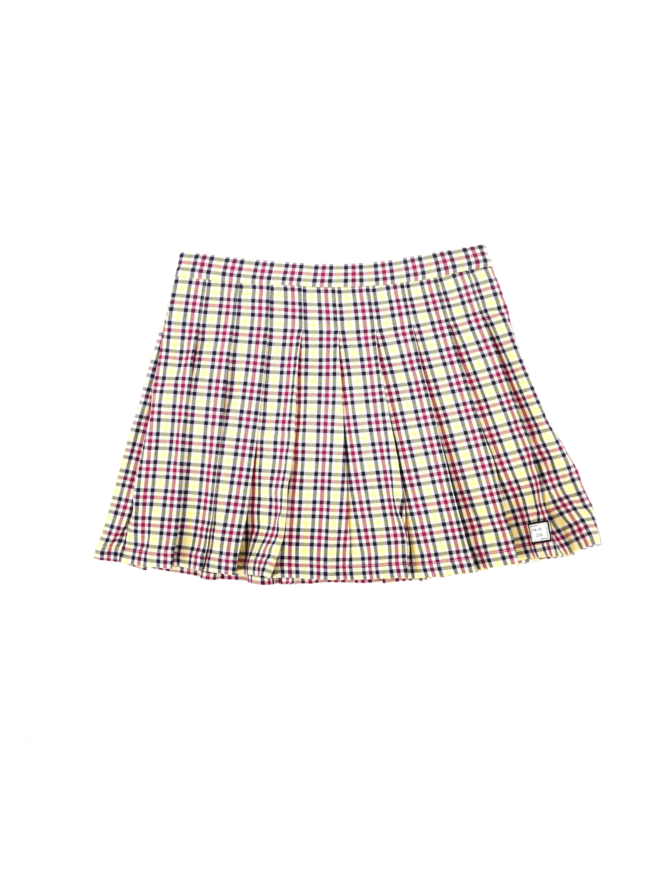Women's Plaid Skirt,Yellow