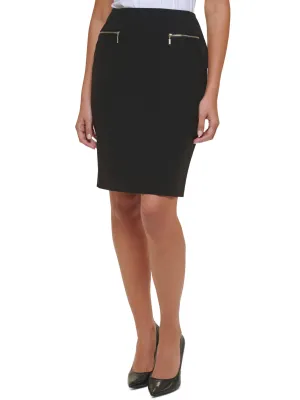 Women's Plain Pencil Skirt,Black