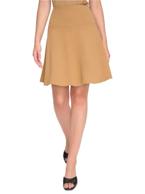 Women's Plain Skirt,Beige