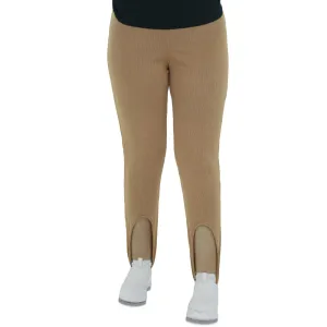 Women's Ribbed Legging,Camel