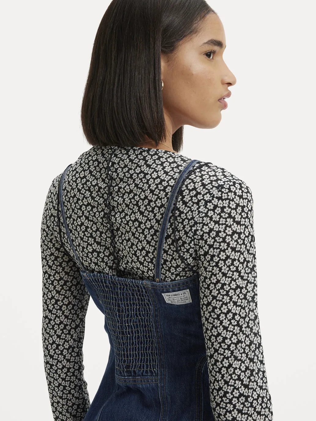 Women's Solid Sweetheart Neck Dress LEVI'S