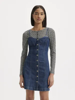 Women's Solid Sweetheart Neck Dress LEVI'S