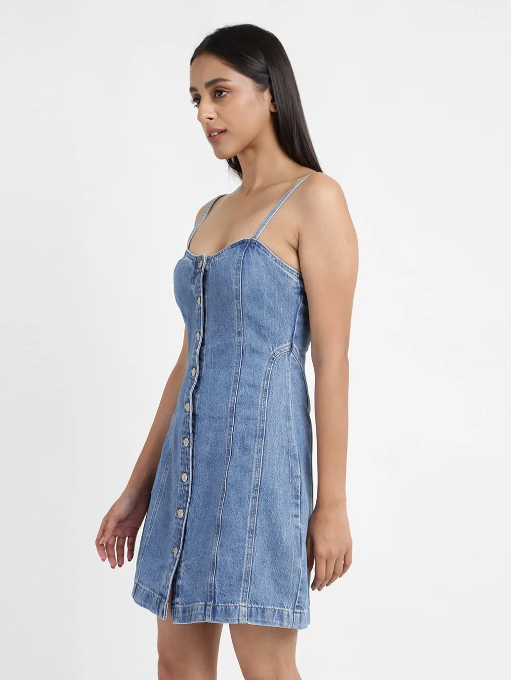 Women's Solid Sweetheart Neck Dress LEVI'S