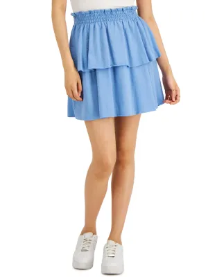 Women's Tiered Skirt,Light Blue