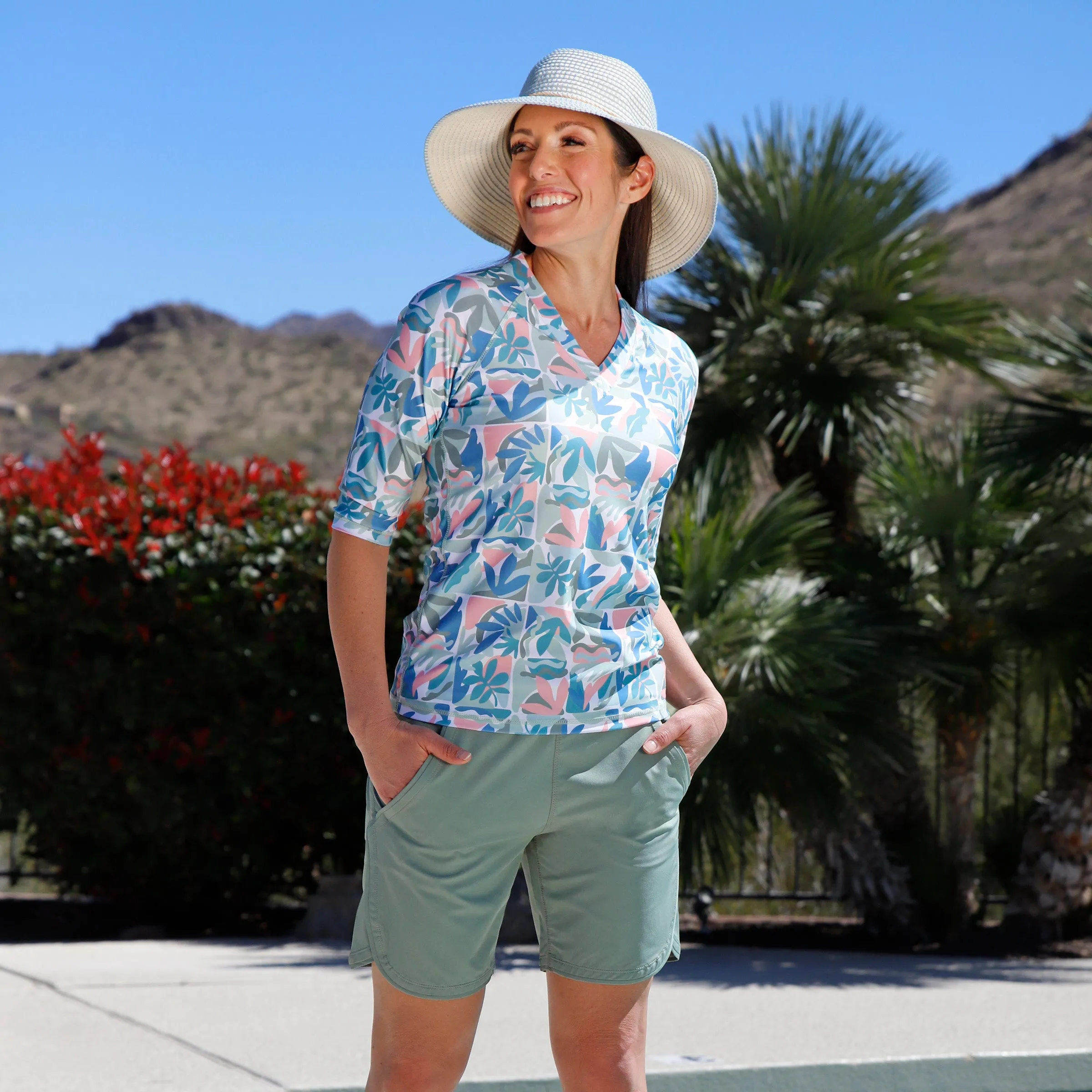 Women's V-Neck Sun & Swim Shirt