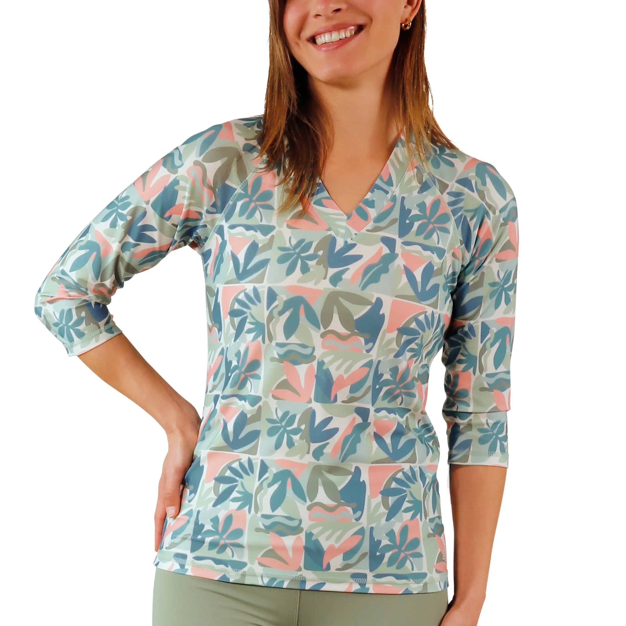 Women's V-Neck Sun & Swim Shirt
